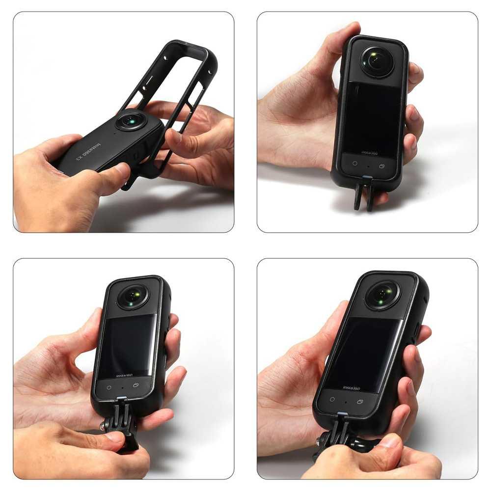 SOSOYO Case Pelindung Action Camera Insta360 One X3 Frame Protection - Desain Rabbit Cage, Perlindungan Maksimal