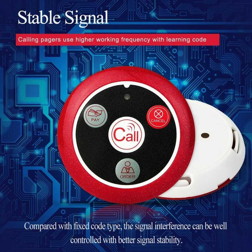 RETEKESS Waiter Calling System Transmitter Pager Bel Pelayan - Solusi Panggilan Pelayan Praktis, Cepat, dan Efisien, Desain Intuitif