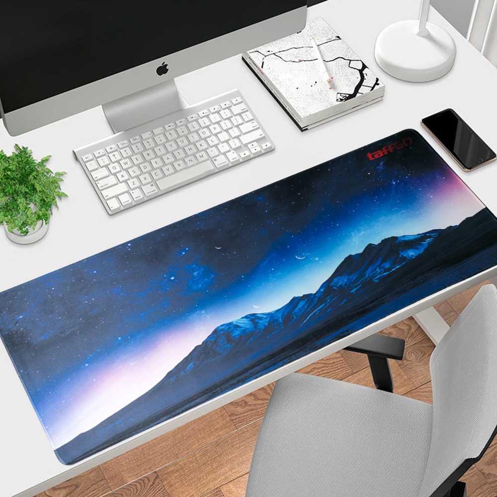 TaffGO Gaming Mouse Pad XL Desk Mat - Lancar & Presisi, Desain Gunung Galaxy
