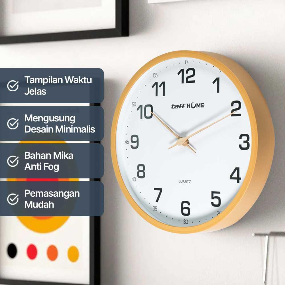 TaffHOME Jam Dinding Quartz Nordic Minimalist Style - Akurasi Waktu dan Desain Modern