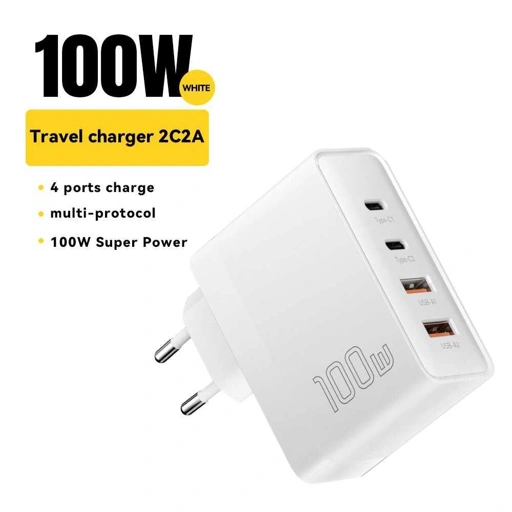 Image of ESSAGER Kepala Charger Multi Port Fast Charging GaN PD QC 100W - ES-CD37 IH