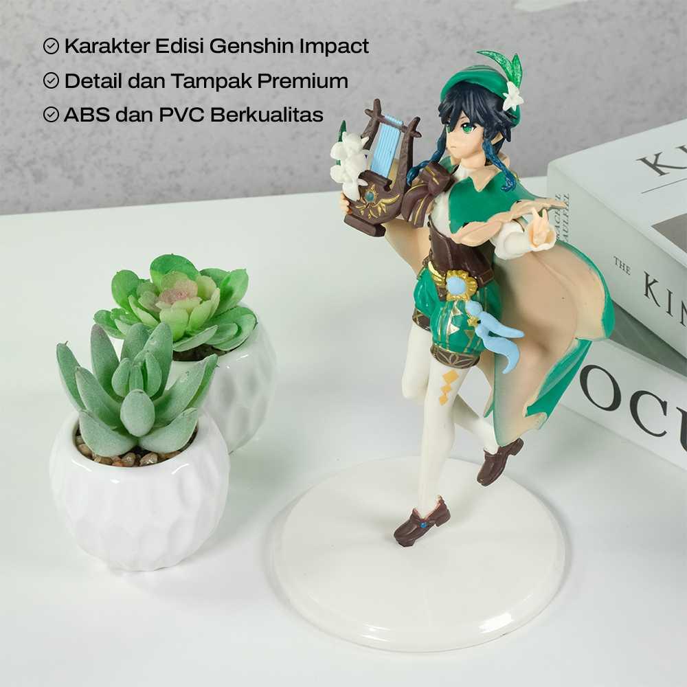 LimuToy Action Figure Venti Genshin Impact - Detail Premium, Karakter Edisi Khusus