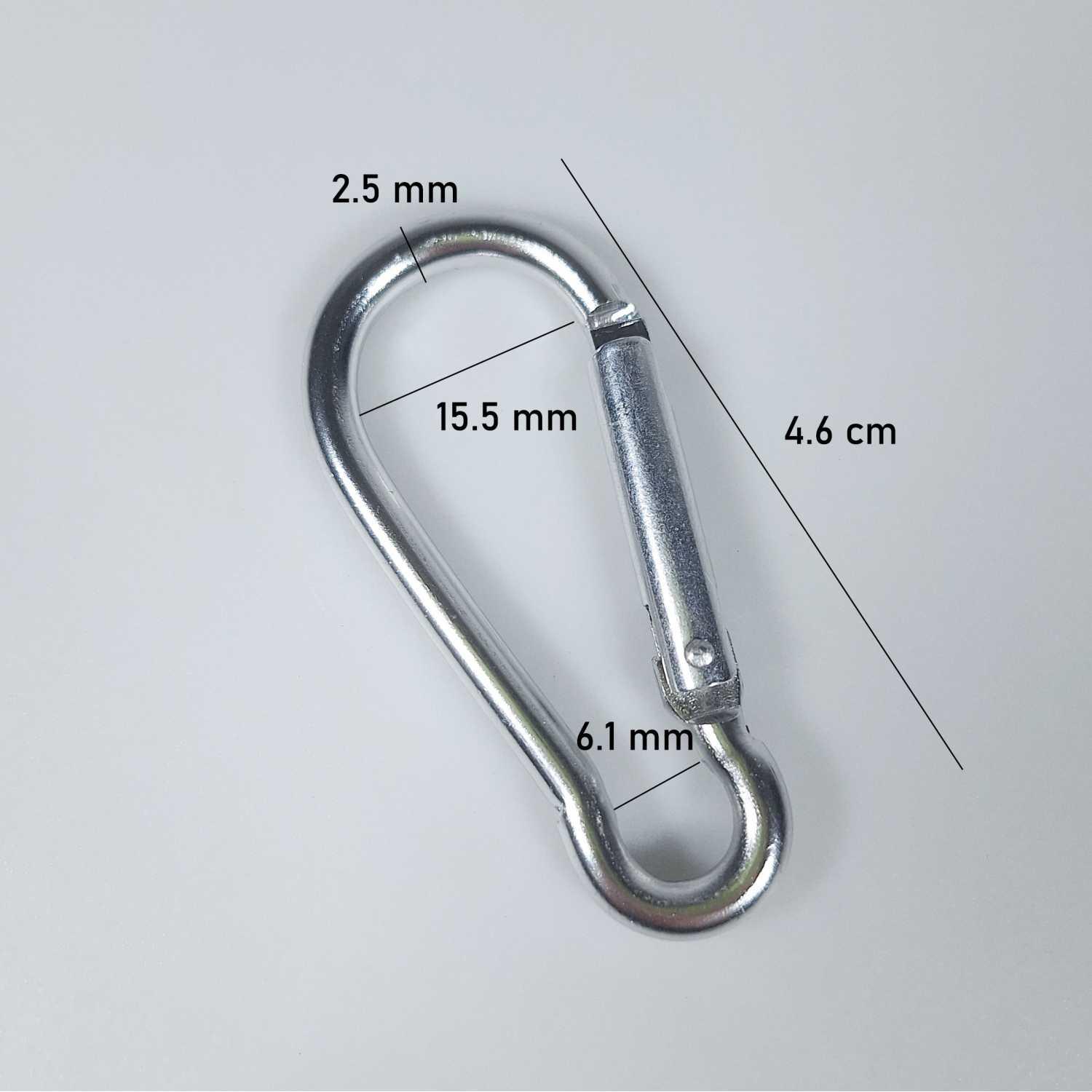 GYMTOP Carabiner Gantungan Kunci Aluminium Snap Hook - Kuat dan Praktis, Model Tipe D