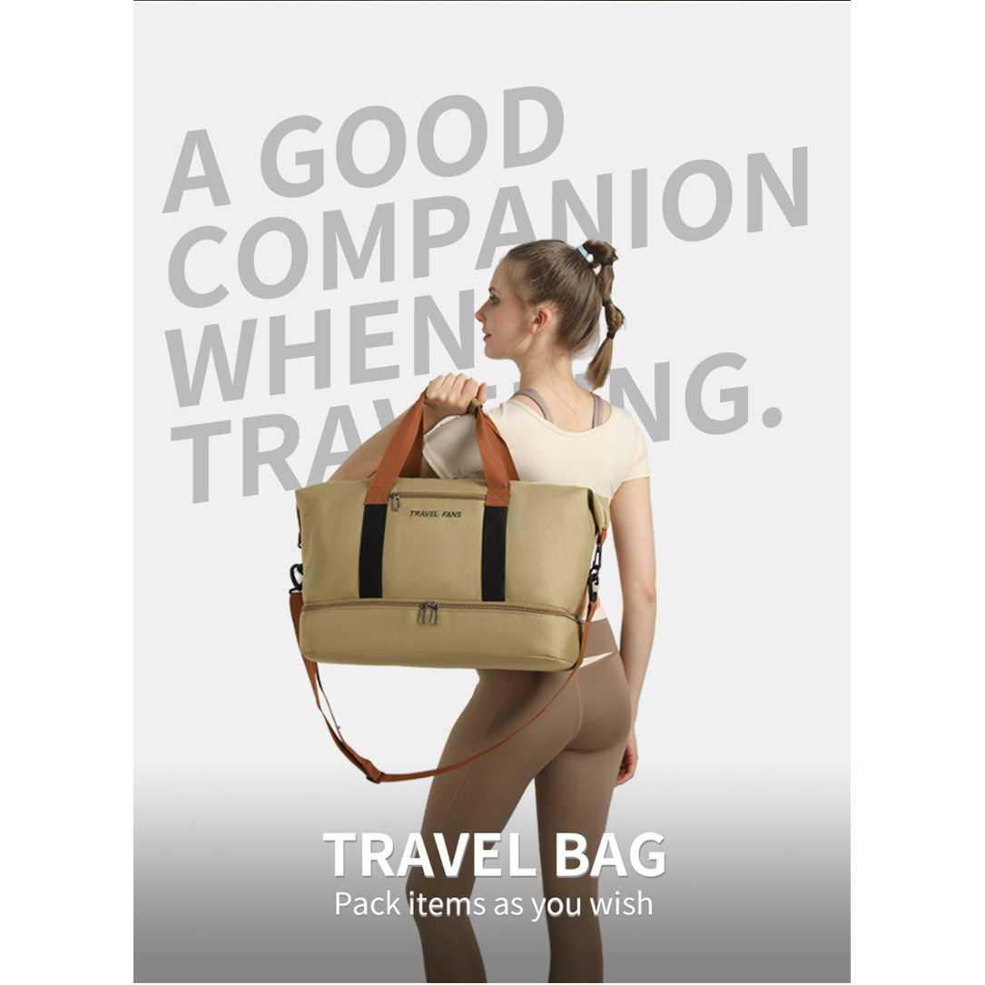 ZEST Tas Travel Gym Duffel Bag Waterproof Wet and Dry Shoe Compartment BD001, Desain Modern untuk Aktivitas Bergaya Pisahkan Barang Basah dan Kering,