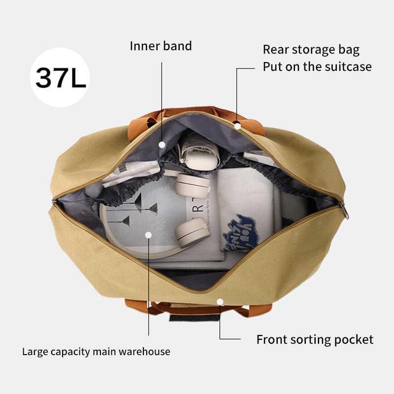 ZEST Tas Travel Gym Duffel Bag Waterproof Wet and Dry Shoe Compartment BD001, Desain Modern untuk Aktivitas Bergaya Pisahkan Barang Basah dan Kering,