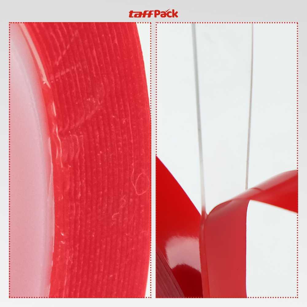 TaffPACK Perekat Double Tape Acrylic Adhesive Transparent Sticker - Kuat dan Tahan Suhu, Cocok untuk Segala Kebutuhan - Transparan