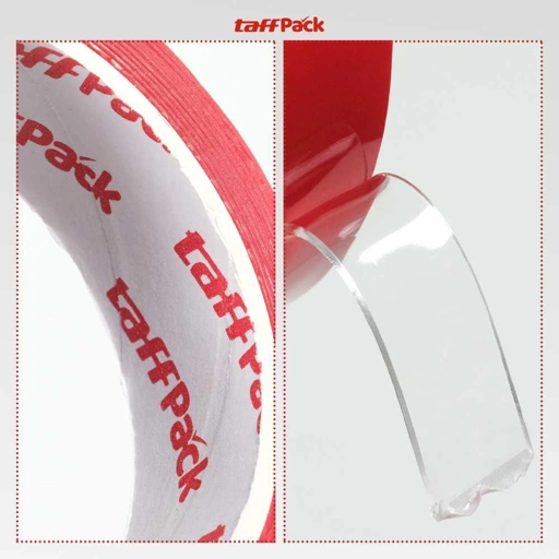 Image of TaffPACK Double Tape Acrylic Adhesive - Perekat Kuat, Tahan Suhu & Air, Transparan