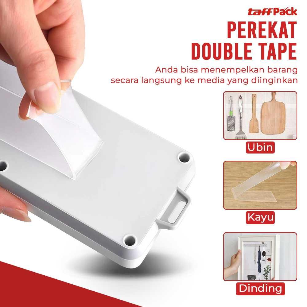 TaffPACK Double Tape Acrylic Adhesive - Perekat Kuat, Tahan Suhu & Air, Transparan