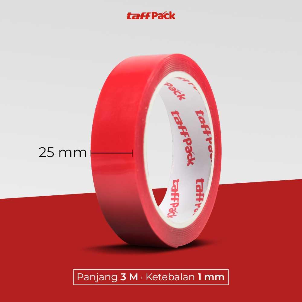 TaffPACK Double Tape Acrylic Adhesive - Perekat Kuat, Tahan Suhu & Air, Transparan