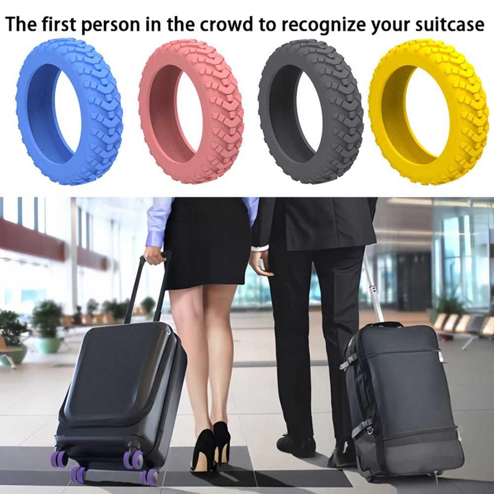 PEAKINBAGS Pelindung Roda Koper Silikon Anti Slip - Lindungi Roda, Redakan Suara, Tahan Lama