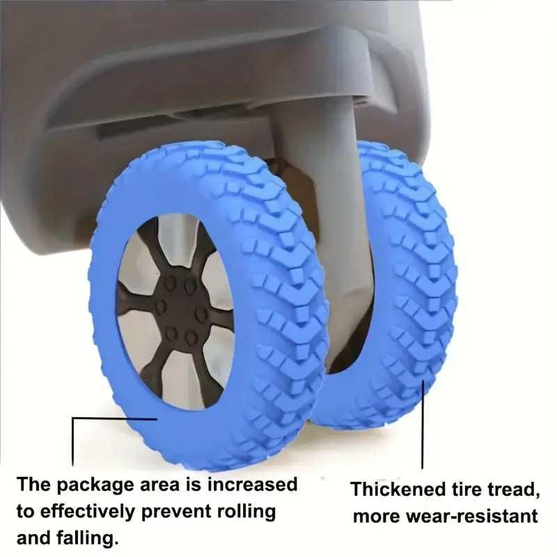 PEAKINBAGS Pelindung Roda Koper Silikon Anti Slip - Perlindungan Roda Koper yang Efektif, Roda Lebih Hening, dan Tahan Lama, PB-8
