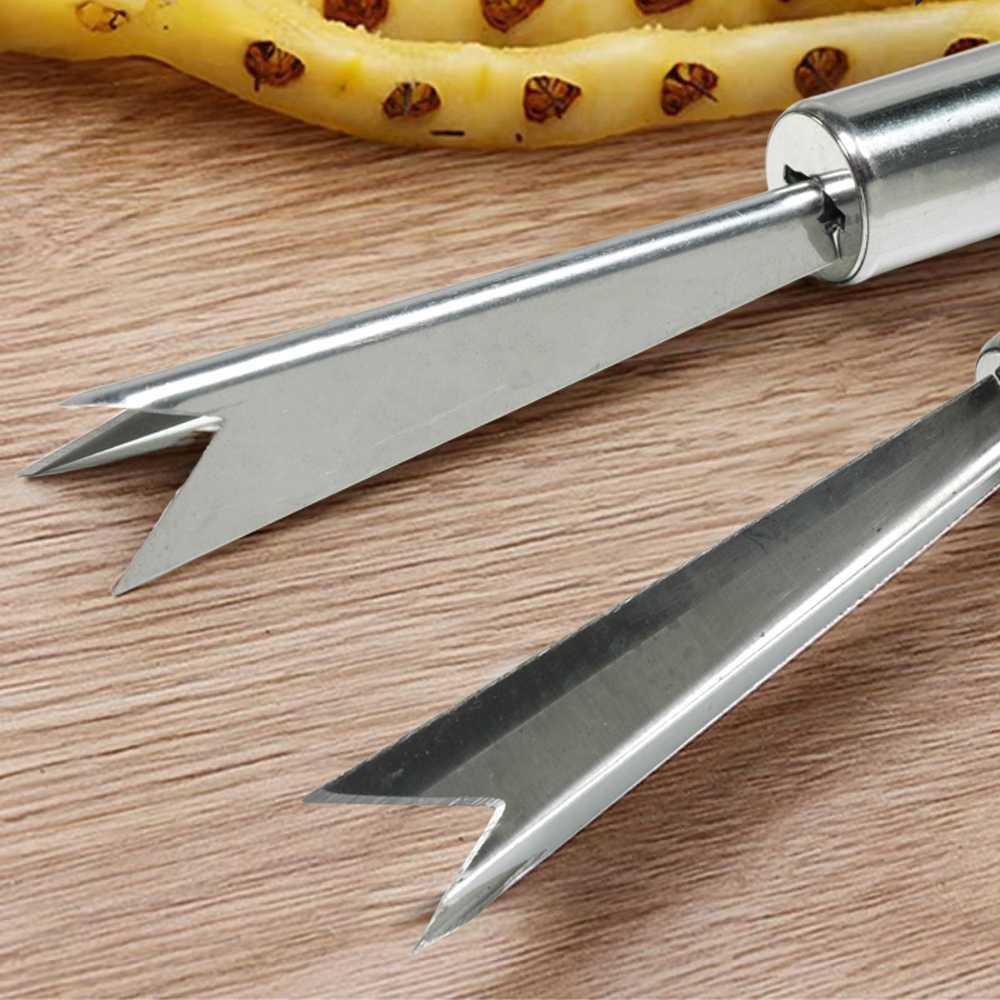 KNIFEZER Pisau Pengupas Nanas Stainless Steel - Mudah Memisahkan Daging, Praktis Mengupas, Tanpa Biji