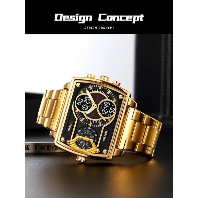 SKMEI Jam Tangan Digital Pria Elegant - Tampil Berkelas, Nyaman, dan Tahan Air