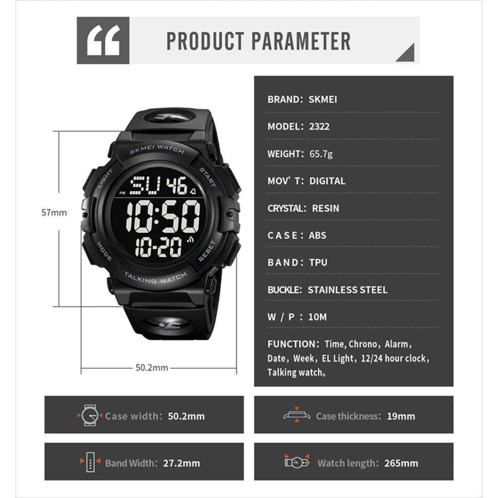 SKMEI Jam Tangan Digital Pria Premium - Tahan Air, Elegan, dan Multifungsi