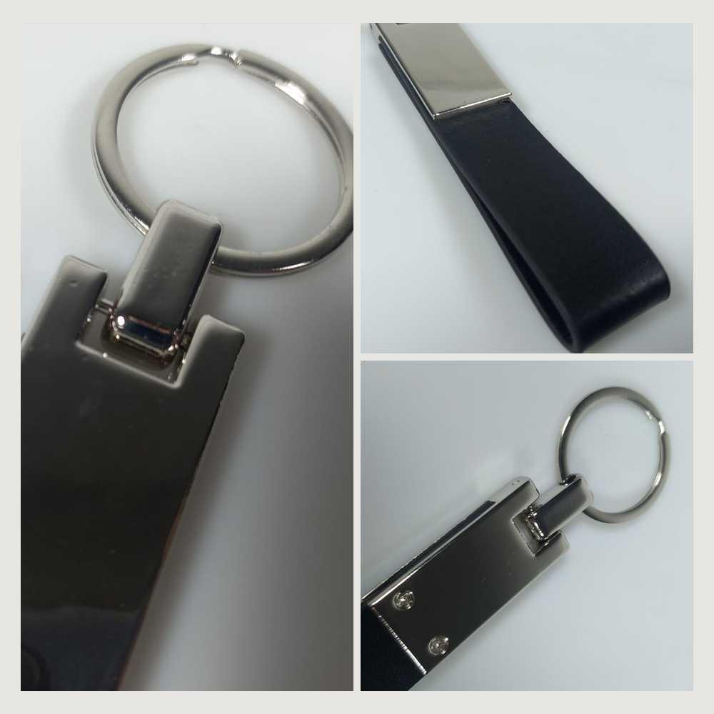 Mazziotta Gantungan Kunci Mobil Metal Leather - Model Ring Anti Lepas, Tahan Lama, Mewah