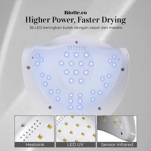 Image of Biutte.co Pengering Kutek Kuku UV LED Nail Dryer 54W - SUN-X, Pengering Kutek Dengan Teknologi LED Canggih - Nail Art Cantik IH