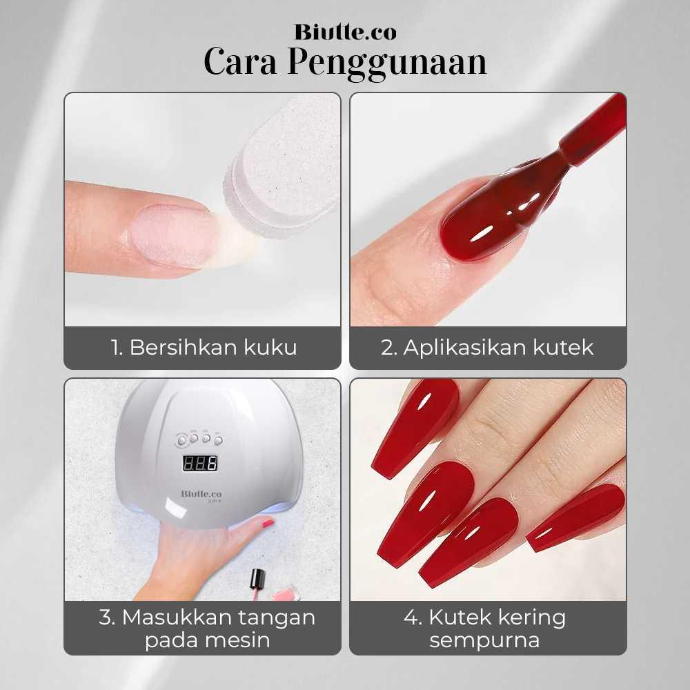 Biutte.co Pengering Kutek Kuku UV LED Nail Dryer 54W - SUN-X, Kering Cepat, Nail Art Praktis - Hemat Waktu dan Hasil Cantik