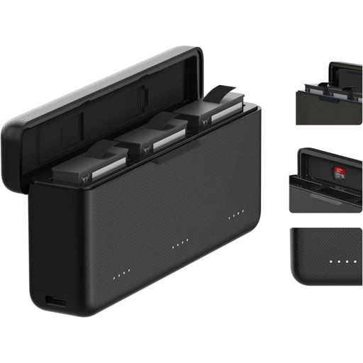 Image of TELESIN Charging Case 3 Slot Fast Charging for DJI Osmo Action 3/4 - S0-BCG-02-TDJ IH