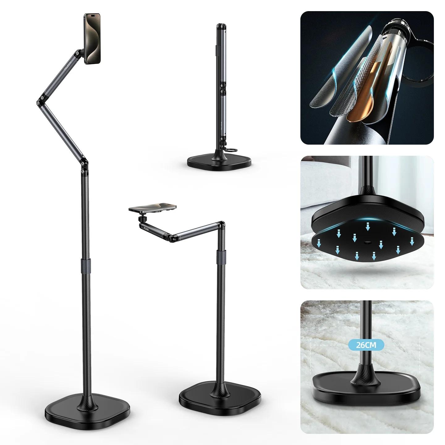 TELESIN Smartphone Holder Dudukan Stand Magnetik 360 Adjustable - Kemudahan Siaran Langsung dan Pengambilan Gambar