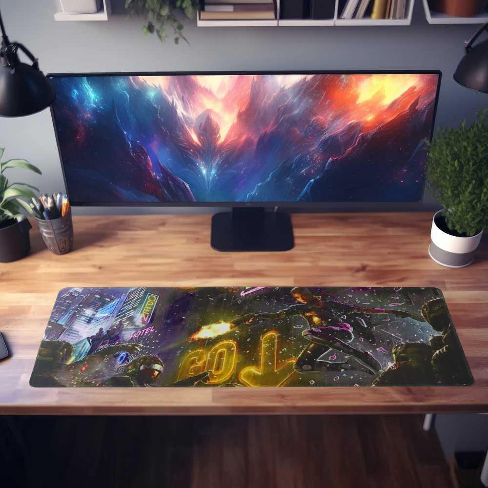 OLEVO Gaming Mouse Pad XL Desk Mat Anti Slip - Tingkatkan Akurasi dan Kenyamanan Bermain Game, Desain Tangguh