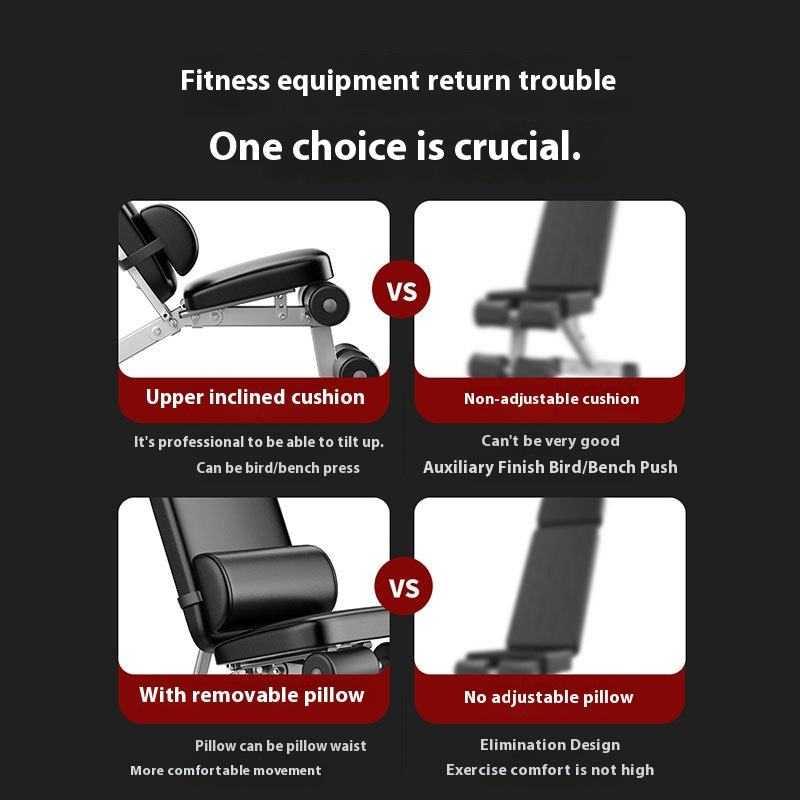 XJX Kursi Gym Bench Adjustable 11in1 Functions with Support Pillow - X022