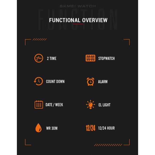SKMEI Jam Tangan Digital Pria Sporty Desain Berkelas - Elegan dan Awet