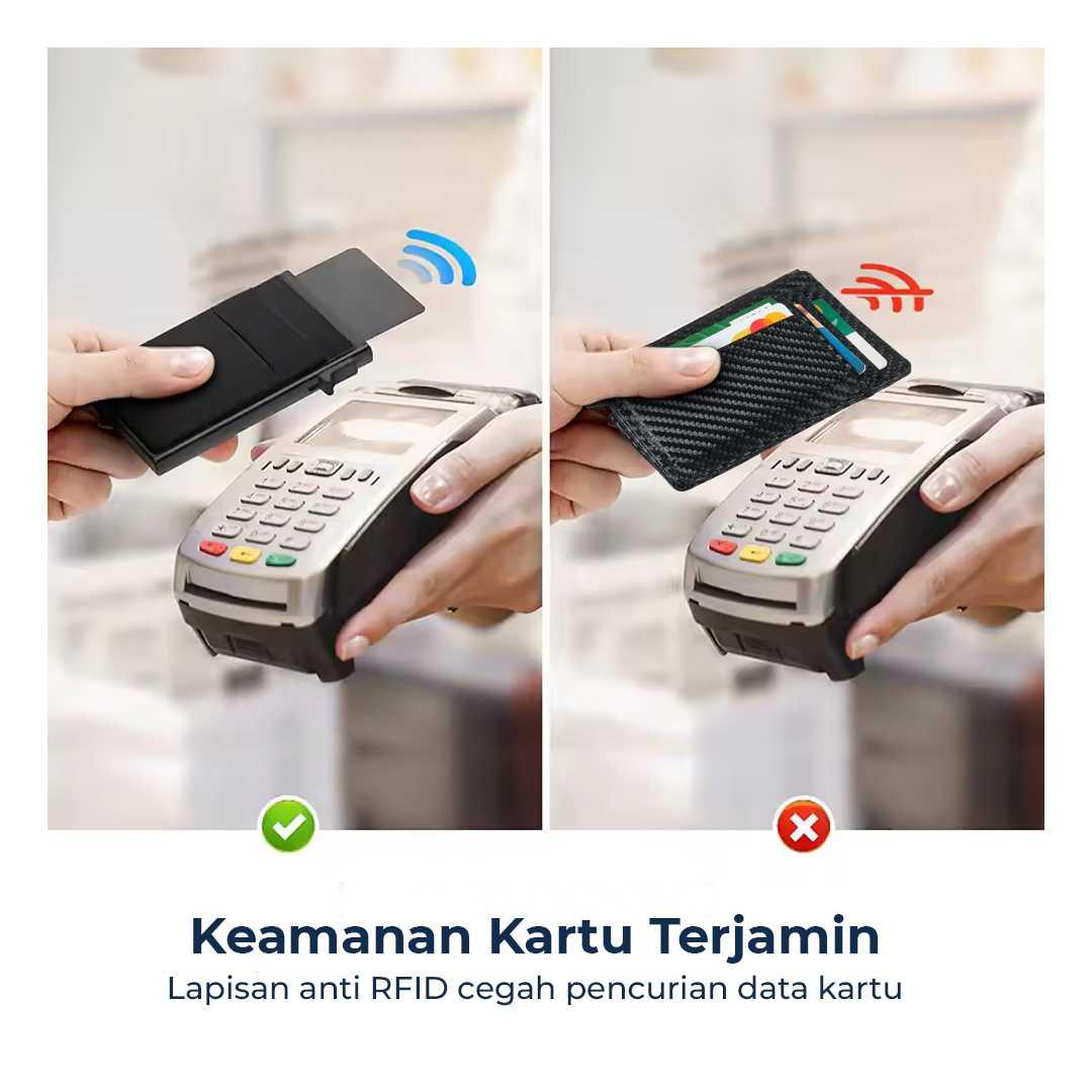 ZEST Dompet Kulit Anti RFID Leather Wallet Card Holder - Keamanan Data Terjaga, Tampil Premium, Compact dan Praktis