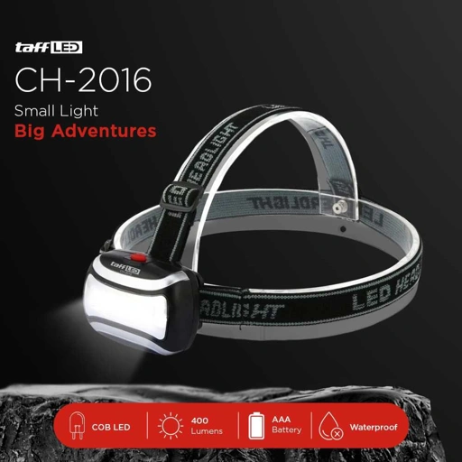 Image of TaffLED Senter Kepala LED COB Headlamp - Cahaya Super Terang, Perlindungan Tangguh IH