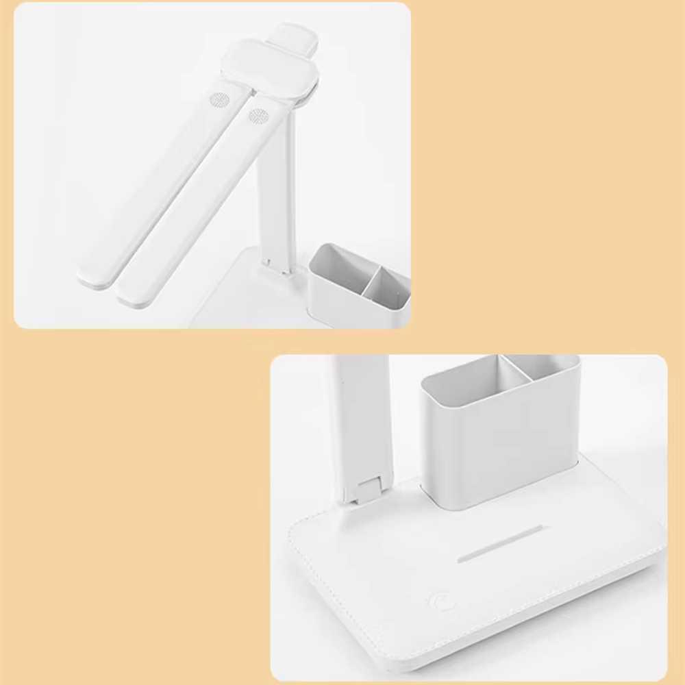 VIGAOT Lampu Meja Belajar Double Head 3 Color Rechargeable 1200mAh VG-31, Lampu Meja Belajar Eye Protection Kenyamanan Mata, Kecerahan Disesuaikan, Su