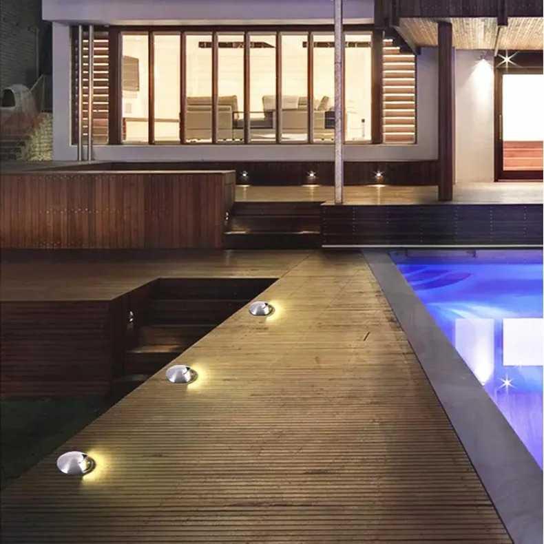 HOSUYHUA Lampu Taman Hias Tanam Ground Light IP67 3W - Pencahayaan Estetis, Tanpa Khawatir Cuaca