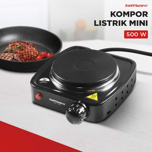 Image of Taffware Kompor Listrik Portable Hot Plate 500W - Hemat Energi, Ramah Lingkungan, Desain Portable