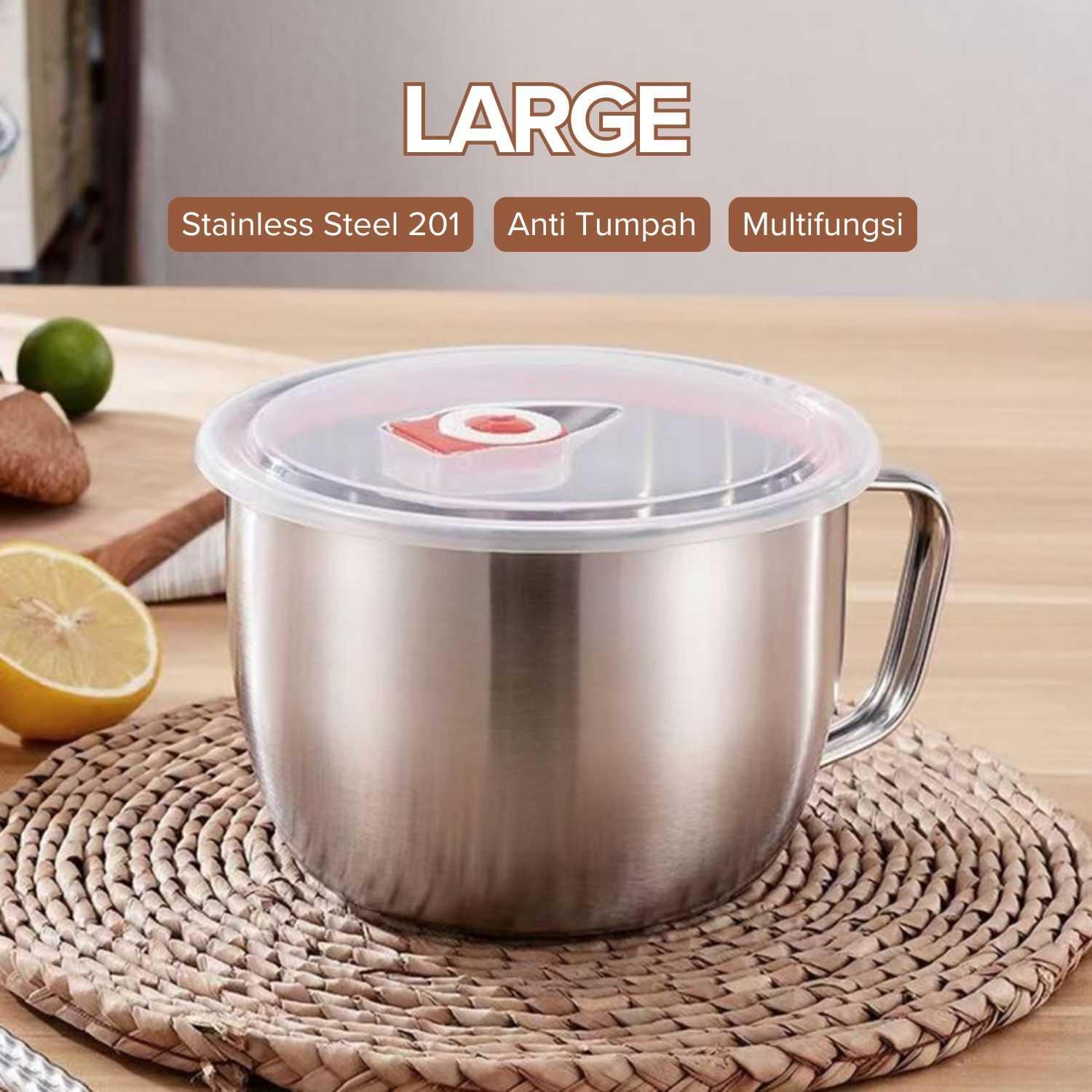 CIQ Kotak Makan Lunch Box Bowl Stainless Steel 201 - C201, Praktis Bawa Makanan Berkuah