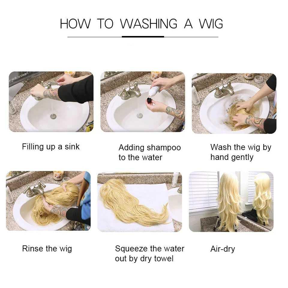 WIGUNDLE Wig Rambut Palsu Panjang Big Wayv Natural - Gelombang Tahan Lama, Realistis