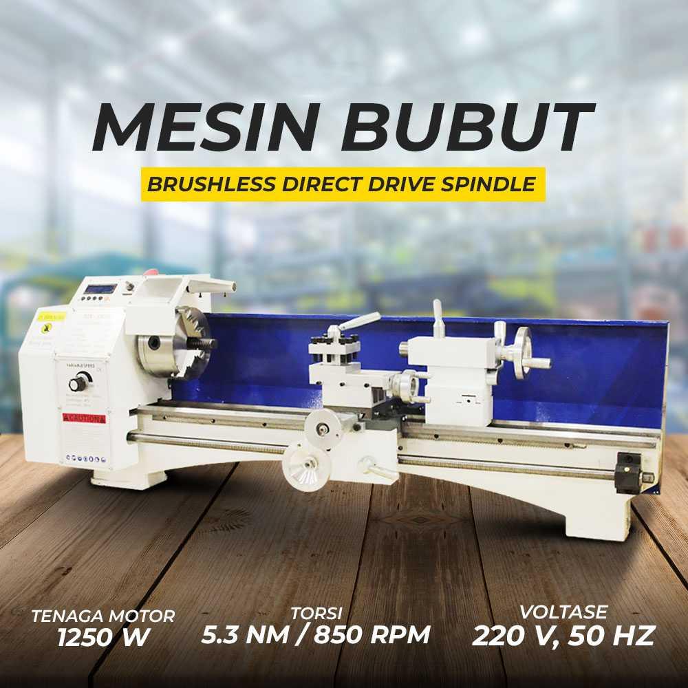 Mesin Bubut Mini Lathe DC Brushless 1250W - Pemrosesan Presisi, Hemat Ruang
