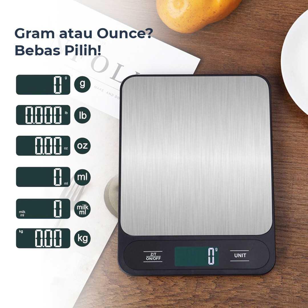 Loftylife Timbangan Dapur Mini Kitchen Digital Scale CX-218, Presisi Akurat dan Konversi Satuan Instan Solusi Tepat untuk Penimbangan Bahan, Desain Mi