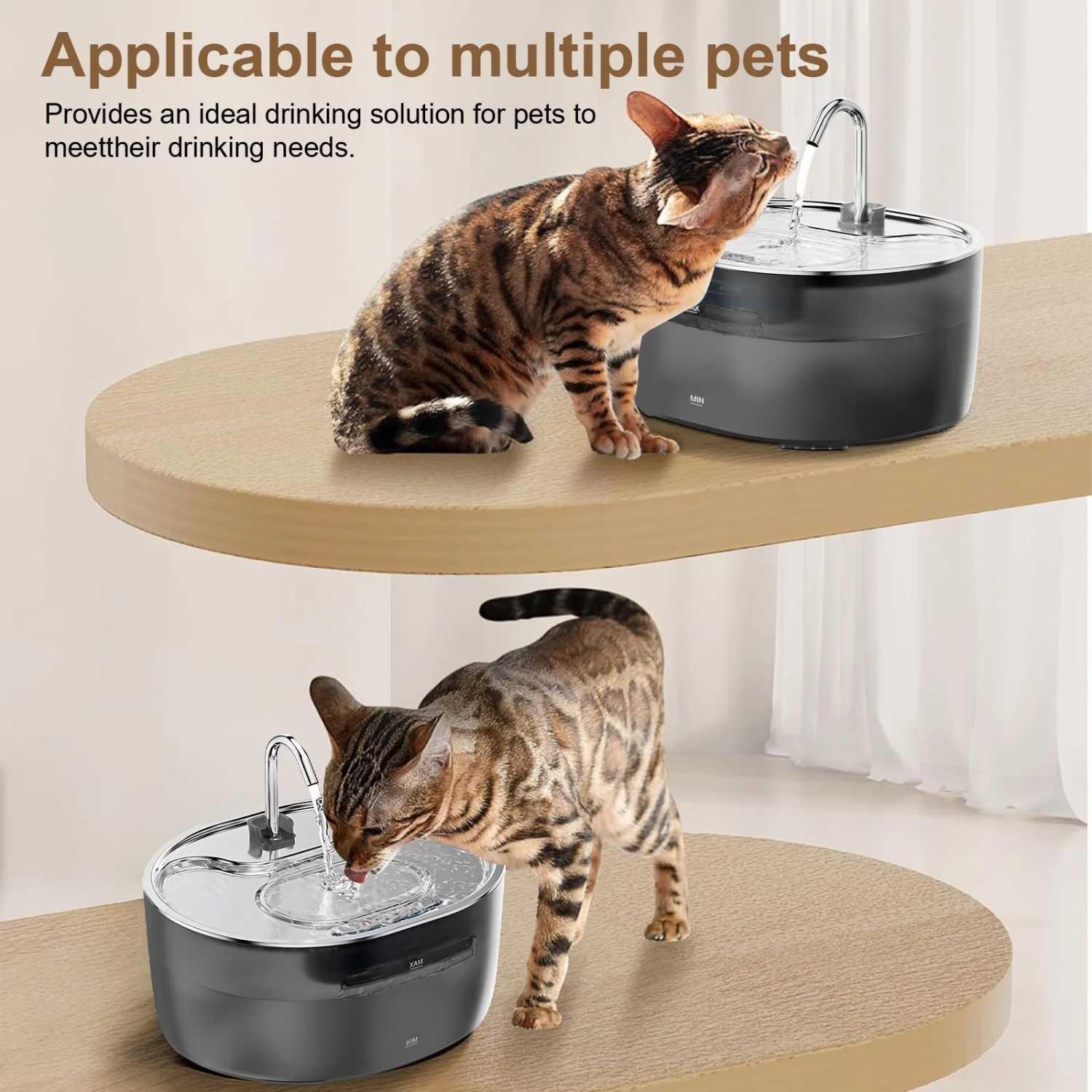 WOEPETS Water Dispenser Fountain 3.2L - Fungsi Air Mancur, Kebersihan Air, Kesehatan Hewan - Modern dan Praktis