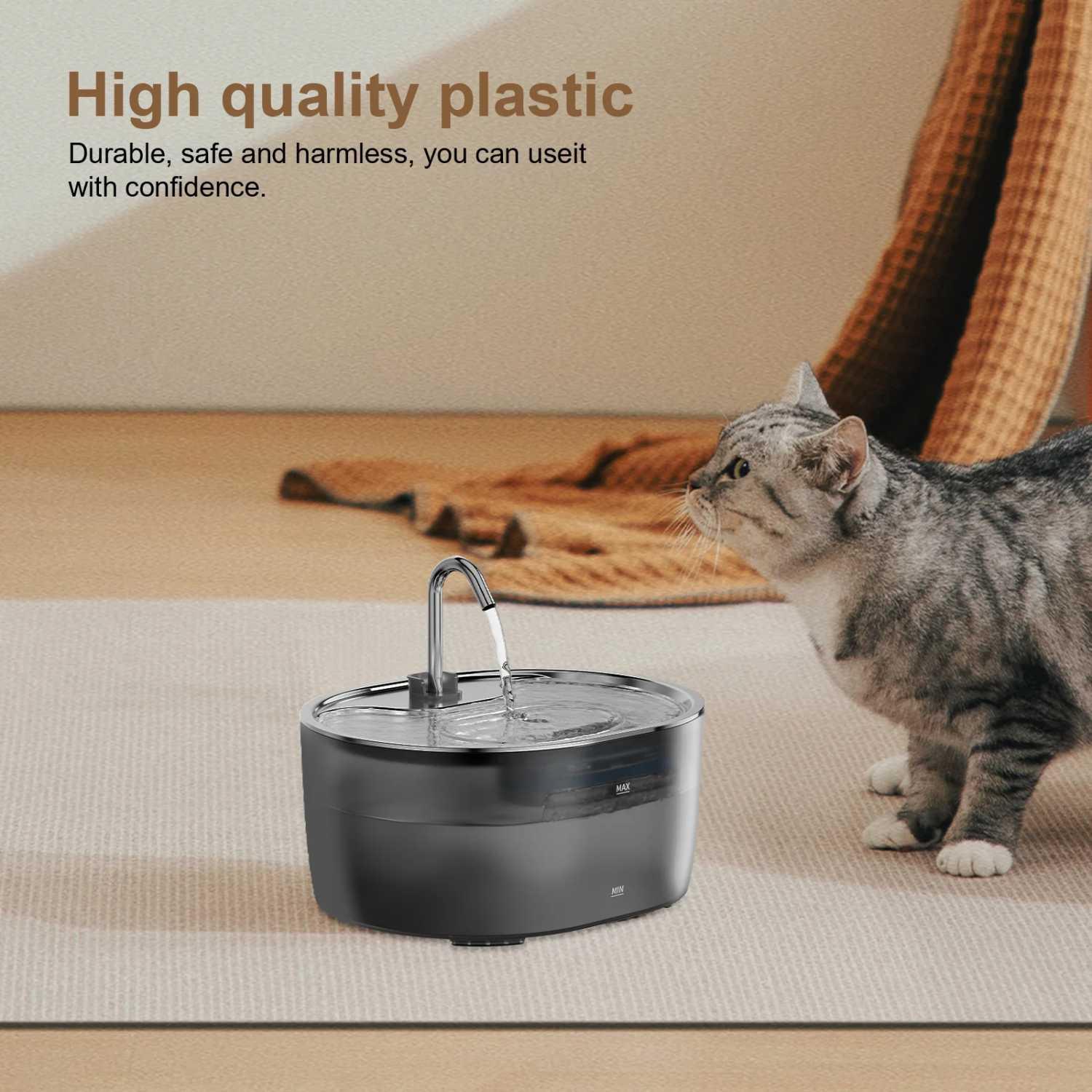 WOEPETS Water Dispenser Fountain 3.2L - Fungsi Air Mancur, Kebersihan Air, Kesehatan Hewan - Modern dan Praktis