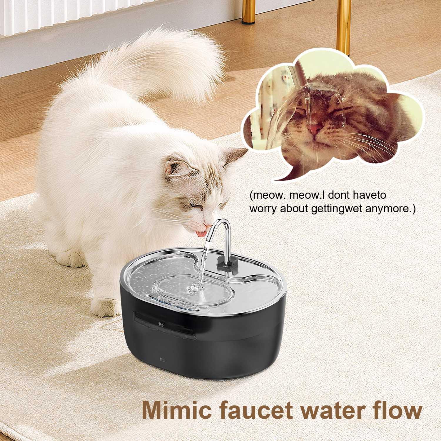 WOEPETS Water Dispenser Fountain 3.2L - Fungsi Air Mancur, Kebersihan Air, Kesehatan Hewan - Modern dan Praktis