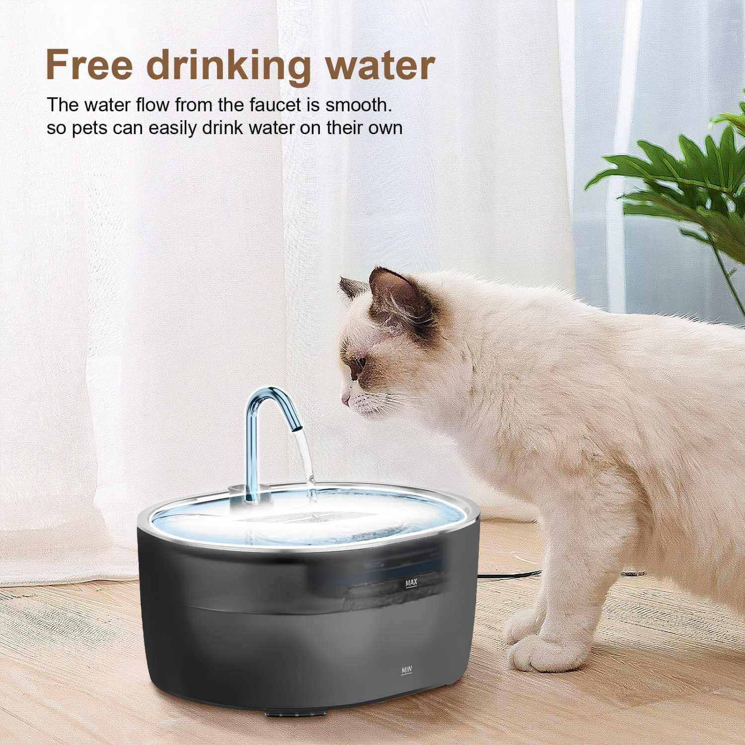 WOEPETS Water Dispenser Fountain 3.2L - Fungsi Air Mancur, Kebersihan Air, Kesehatan Hewan - Modern dan Praktis