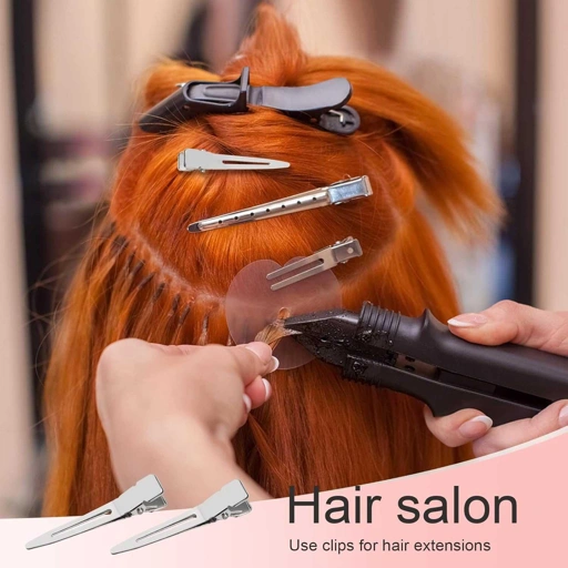 Image of Yerro Jepit Rambut Salon Barber Single Fork Clip Duck Beak 50PCS - Yr01