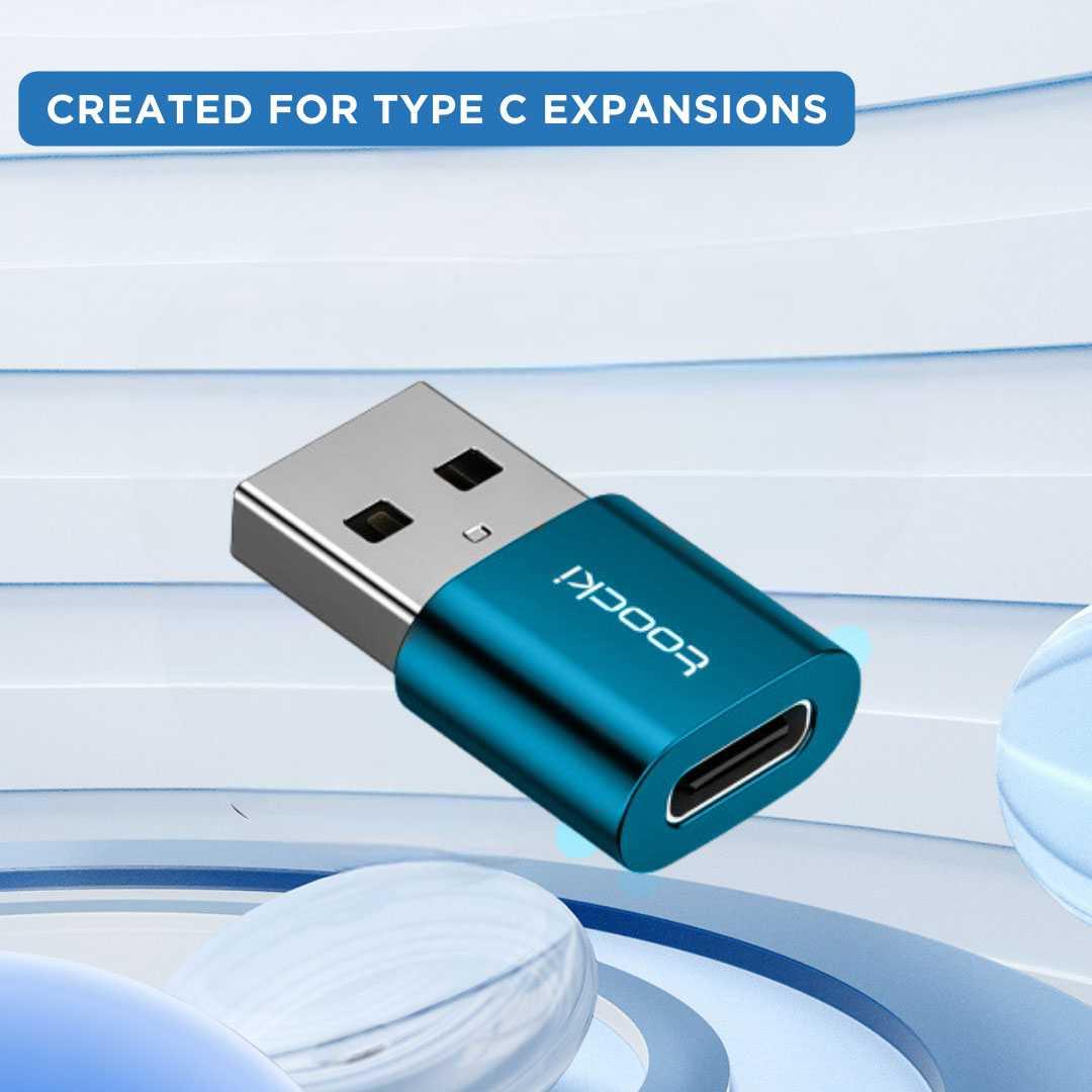 Toocki OTG Type C to USB 2.0 Adapter Converter - Koneksi Lancar, Pengisian Daya Cepat