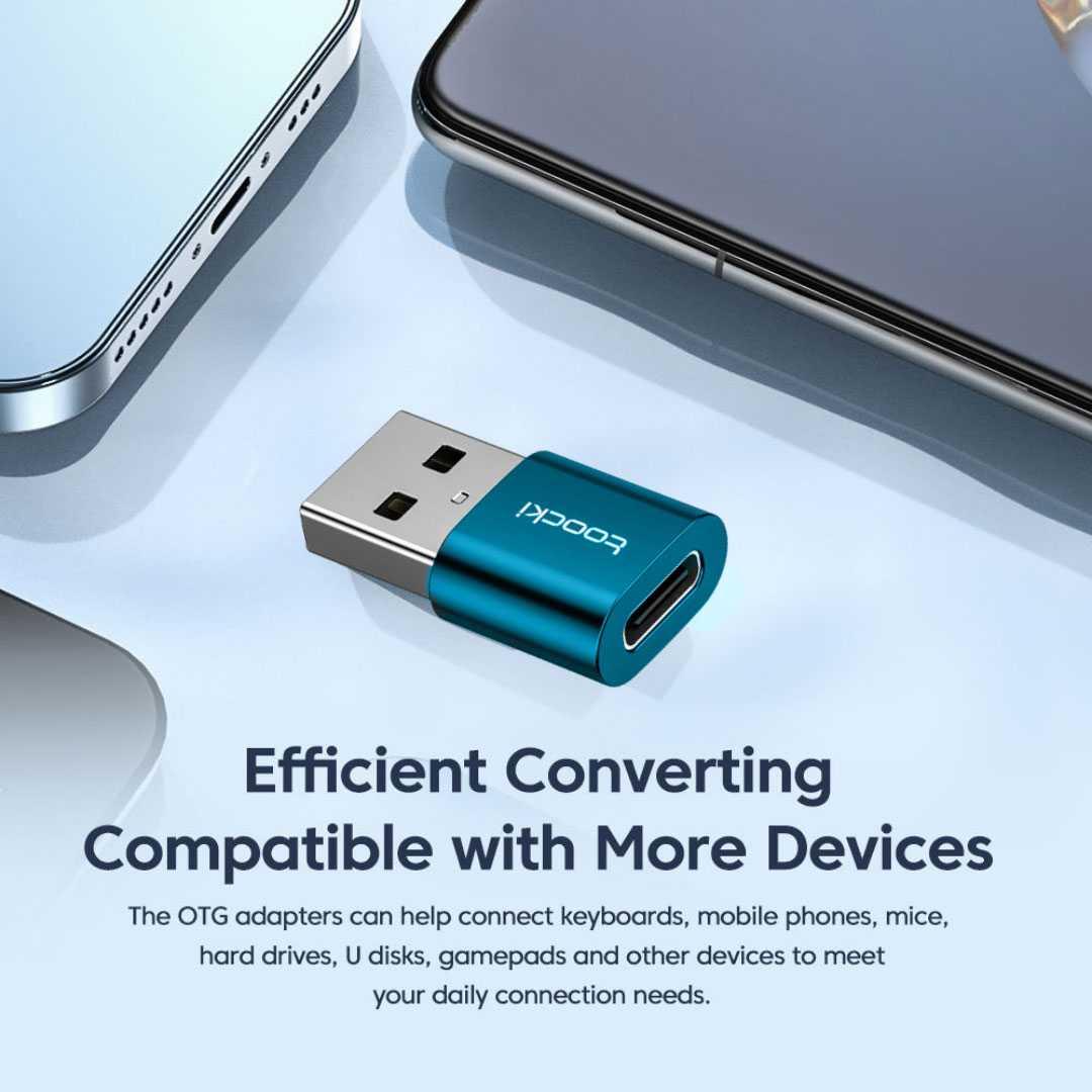 Toocki OTG Type C to USB 2.0 Adapter Converter - Koneksi Lancar, Pengisian Daya Cepat