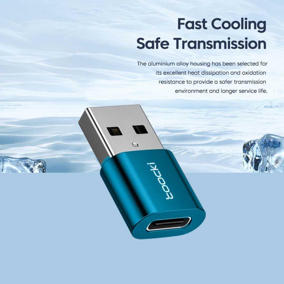 Toocki OTG Type C to USB 2.0 Adapter Converter - Koneksi Lancar, Pengisian Daya Cepat