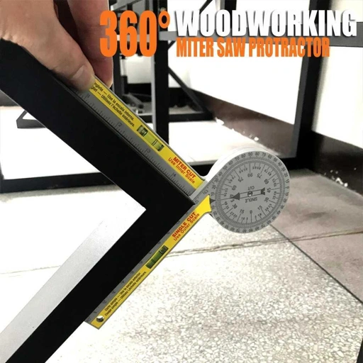 Image of QIUDE Pengukur Sudut Angle Finder Protractor 360 Degree with Waterpass - X350