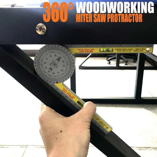 Image of QIUDE Pengukur Sudut Angle Finder Protractor 360 Degree with Waterpass - X350