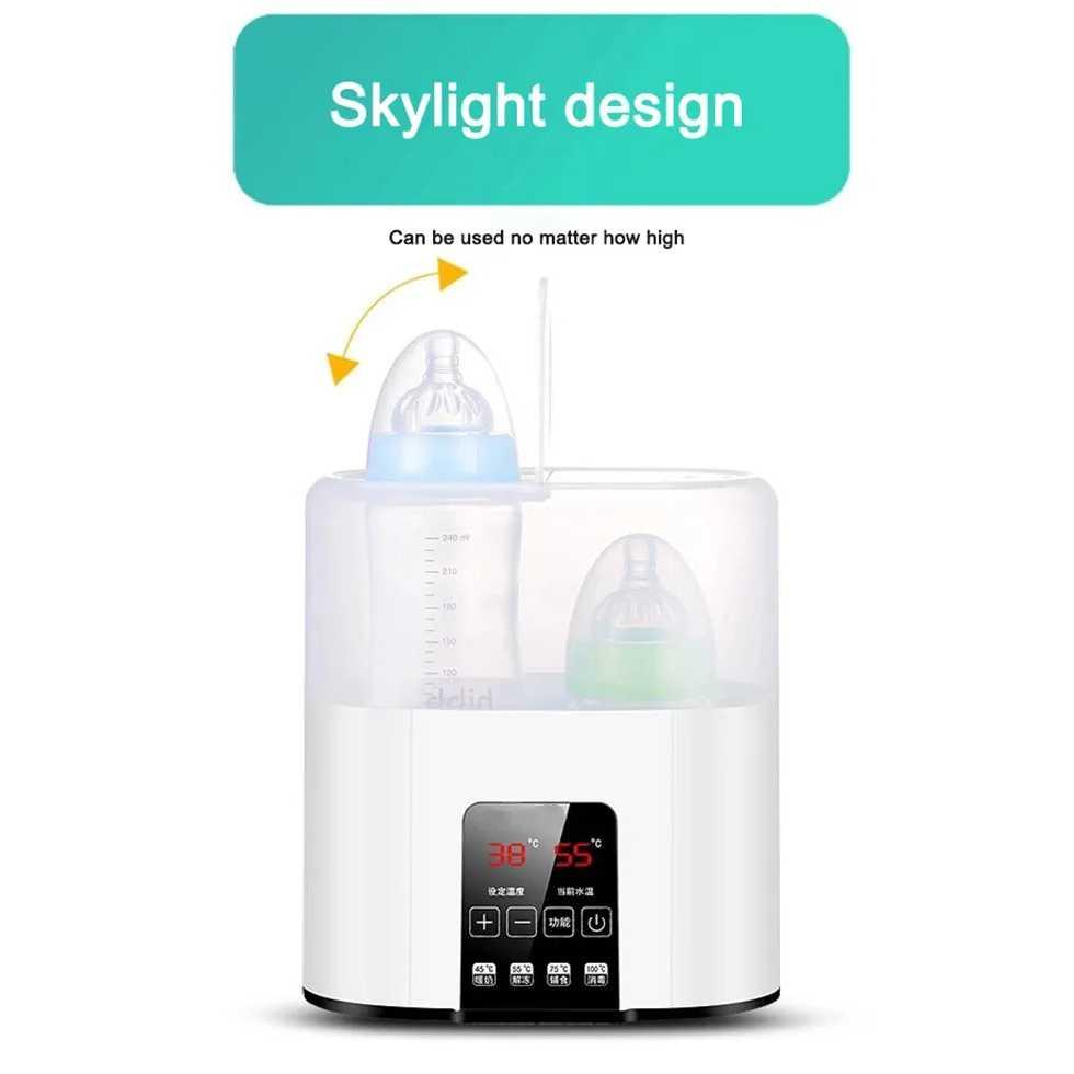 NUBITEE Penghangat Botol Susu Bayi 2in1 Sterilizer Baby Bottle 220W N20, Hangatkan dan Sterilisasi Botol Bayi Aman dan Mudah Digunakan, Desain Praktis