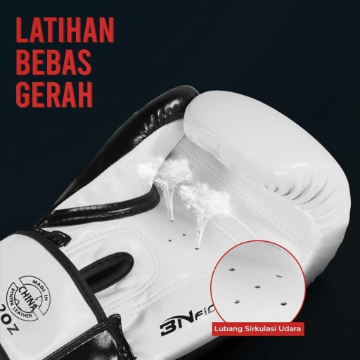 Image of BN Fight Sarung Tangan Tinju Boxing Muay Thai Leather Glove - Perlindungan Maksimal, Latihan Bebas Gerah, Ukuran Pas.