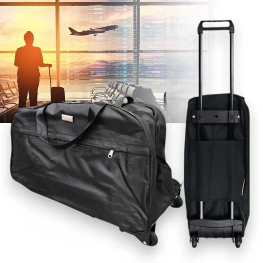 Image of Rhodey Tas Koper Duffel Travel Bag with Trolley Size L Ruang Penyimpanan Luas, Material Poliester Berkualitas, Roda Troli Kokoh, Ideal untuk Perjal IH
