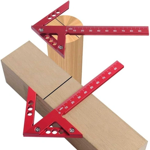 Rheeros Penggaris Siku Triangle Center Finder 45 Degree - Presisi Sudut, Kuat dan Tahan Lama