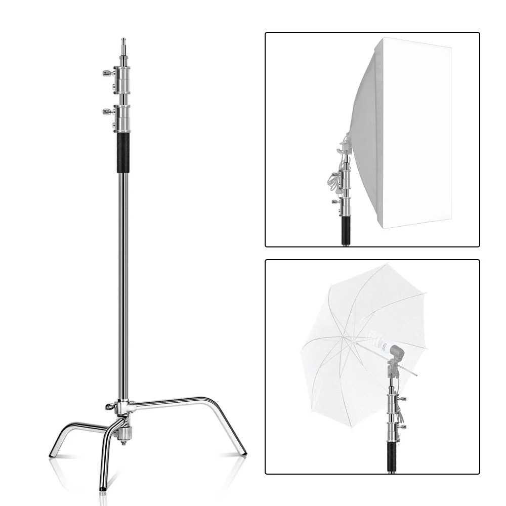 SHBACK Light Stand Tripod Studio with Extension Arm - Ideal for Precise Lighting, Professional Results